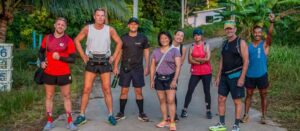 Group of runners on a road
